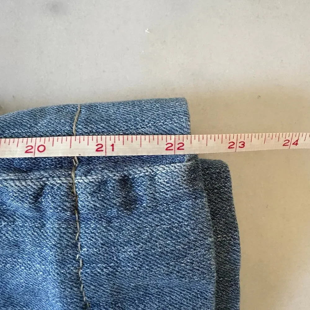 Zara Women's Wide Leg Denim Pants Size 4 Cropped Zipper Button Front - Picture 10 of 10